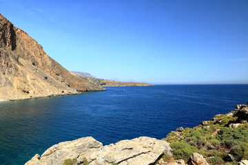Fototapeta premium Sweet water beach near to Hora Sfakion an loutro on Crete, Greece