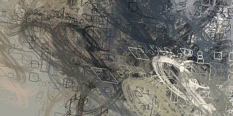 Crazy sketch random pattern. Creative chaos and variety. Modern art drawing painting. 2d illustration. Digital texture wallpaper. Artistic sketch draw backdrop material.