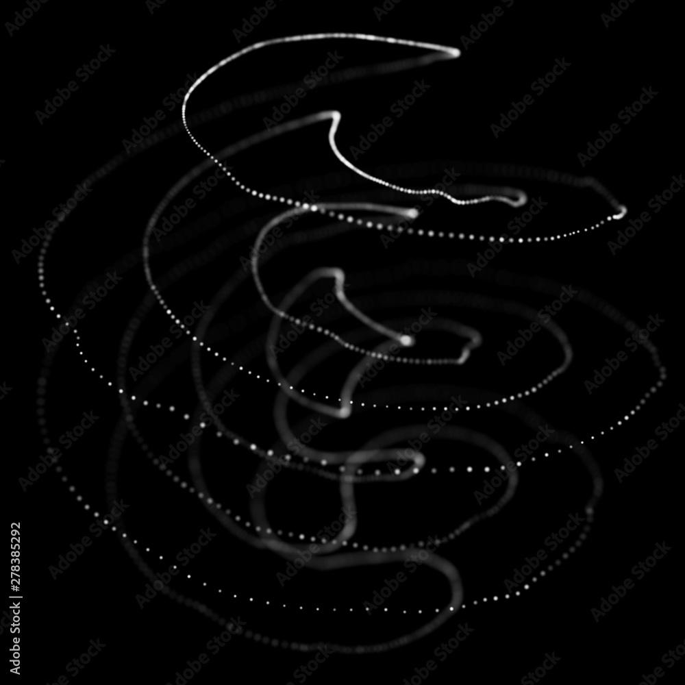 Poster abstract black 3d sphere. sphere with twist lines. glowing lines twisting logo design. outer space o