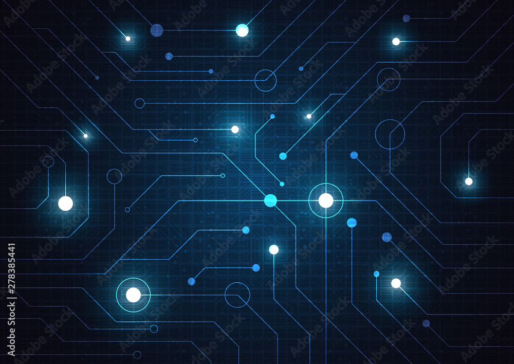 Aufkleber high tech technology geometric and connection system background