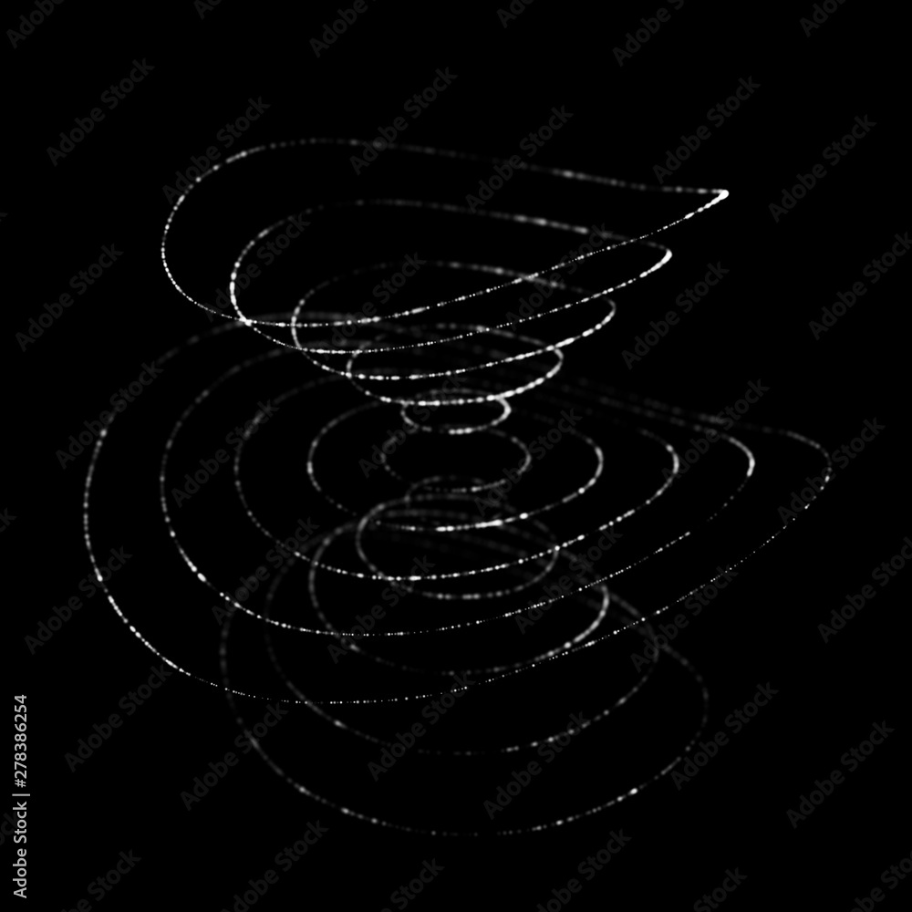 Poster abstract black 3d sphere. sphere with twist lines. glowing lines twisting logo design. outer space o
