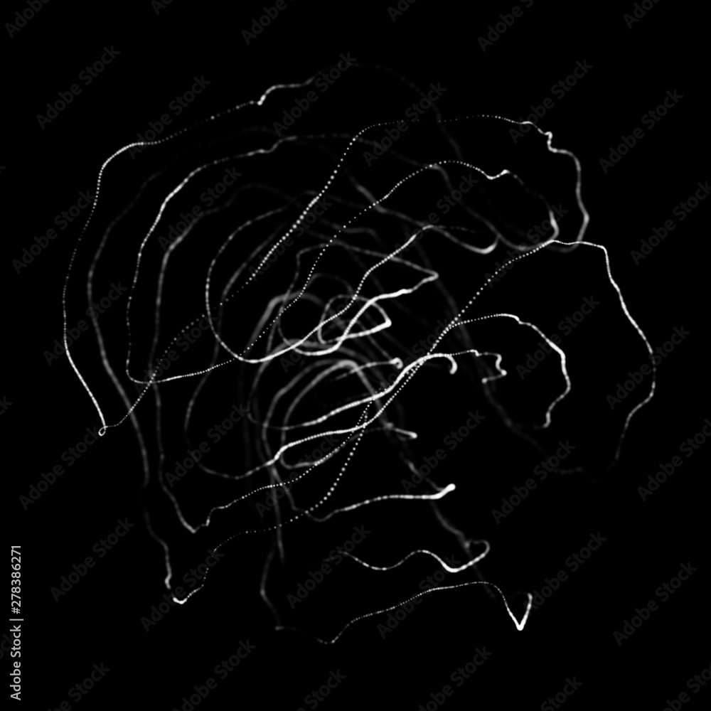 Poster abstract black 3d sphere. sphere with twist lines. glowing lines twisting logo design. outer space o