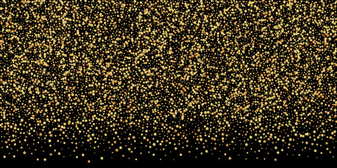 Gold stars luxury sparkling confetti. Scattered sm