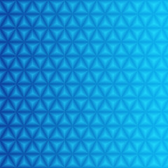 3D blue triangle in polygon background. vector illustration.