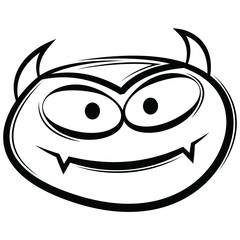 Cartoon faces expressions vector set