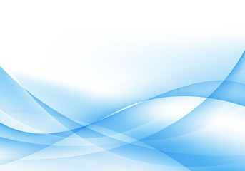 Abstract background, blue and white waves For assembling banners - modern design templates