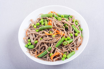 Soba noodles salad