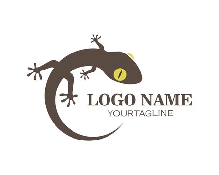 Gecko logo vector icon illustration