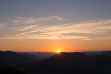 Obraz premium sunset in the mountains