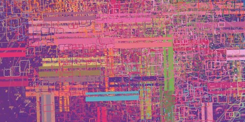 Crazy sketch random pattern. Creative chaos and variety. Modern art drawing painting. 2d illustration. Digital texture wallpaper. Artistic sketch draw backdrop material. 