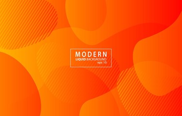 Orange Modern liquid color background.Wavy geometric background.Dynamic textured geometric element design