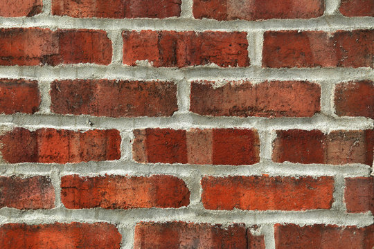 Brick Wall In Terra Cota Color