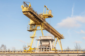 Big yellow industrial gantry - Poland.