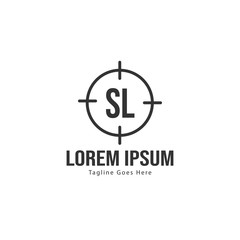 Initial SL logo template with modern frame. Minimalist SL letter logo vector illustration