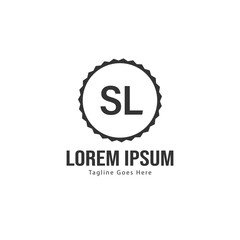 Obraz premium Initial SL logo template with modern frame. Minimalist SL letter logo vector illustration