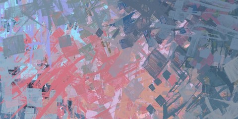 Handmade surreal abstract pattern. Modern artistic canvas. 2d illustration. Texture backdrop painting.