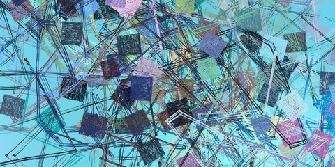 Handmade surreal abstract pattern. Modern artistic canvas. 2d illustration. Texture backdrop painting.