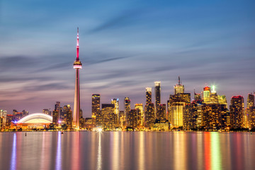 Toronto Skyline at Dusk, Ontario, Canada