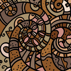 Zen art sand swirl pattern background. Hand drawn colored picture. Abstract wave multicolor design. Fascinating texture. - Vector graphics.
