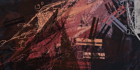 Canvas painting. Colorful background texture. 2d illustration. Texture backdrop.