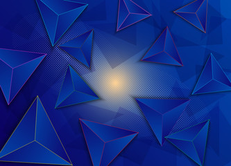 Obraz premium Abstract vector background of volumetric pyramids. EPS 10.