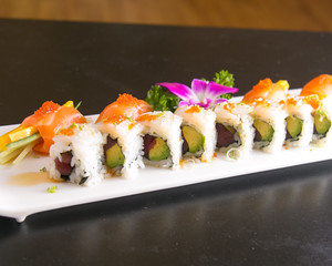 Salmon Ceviche and Fuji Maki Sushi