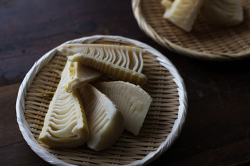 湯通ししたタケノコ