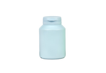 Blue plastic jar