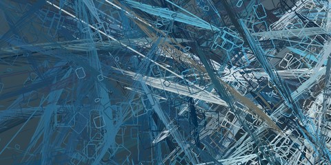 Handmade surreal abstract pattern. Modern artistic canvas. 2d illustration. Texture backdrop painting.