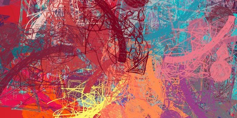 Handmade surreal abstract pattern. Modern artistic canvas. 2d illustration. Texture backdrop painting.