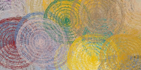 Handmade surreal abstract pattern. Modern artistic canvas. 2d illustration. Texture backdrop painting.