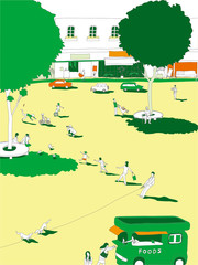 ショッピング広場 © Pigeon-House