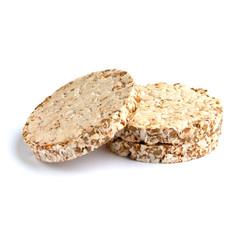  crispbread for breakfast on a white background