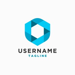 shield logo design inspiration . abstract shield logo template . circle shield logo design . abstract modern logo template