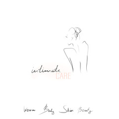Hand-drawn elegant female silhouette. Slim woman body. Concept of beauty, health, care. Handwritten design elements. Vector