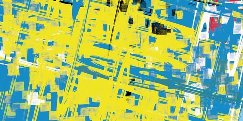 Digital sketch on colorful wall. 2d illustration. Texture backdrop painting.