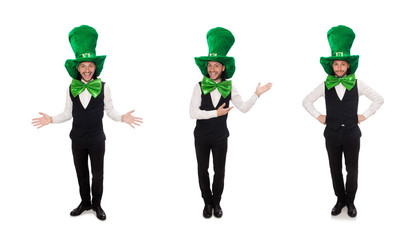 Funny man in saint patrick holiday concept
