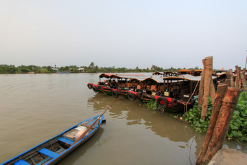 boat on the river in vietnam