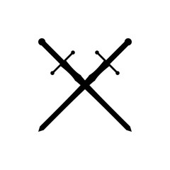 Sword Icon Vector Logo Illustration Template - Vector