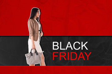 Black Friday Concept, Black Friday sale inscription design template. Black Friday banner.