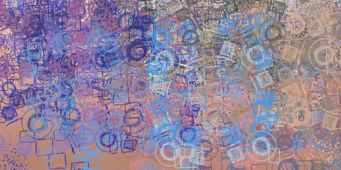 Handmade surreal abstract pattern. Modern artistic canvas. 2d illustration. Texture backdrop painting.