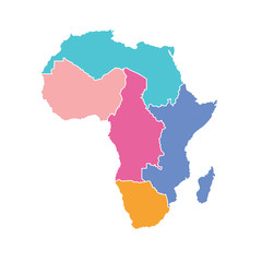 Africa world map graphic vector