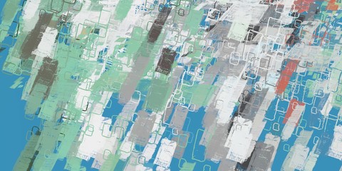 Handmade surreal abstract pattern. Modern artistic canvas. 2d illustration. Texture backdrop painting.