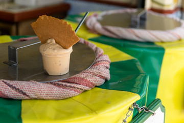 Tradicional helado de garrafa, leon gunajuato, mexico