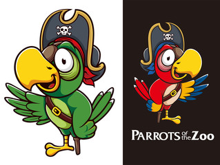 Pirates Parrots Bird Mascot