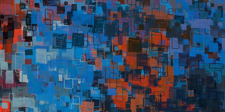 Handmade surreal abstract pattern. Modern artistic canvas. 2d illustration. Texture backdrop painting. © Jakub