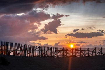 Fototapeta na wymiar sunset over dune