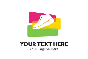 Fototapeta premium simple men shoes logo creative design in flat style with color . men shoes logo creative design for identity and business