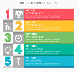 INFOGRAPHICS Business Staircase element design the number