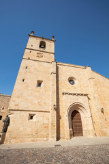 Fototapeta premium The Santa Iglesia Concatedral de Santa María is the most important Christian temple in the city of Cáceres, Spain.